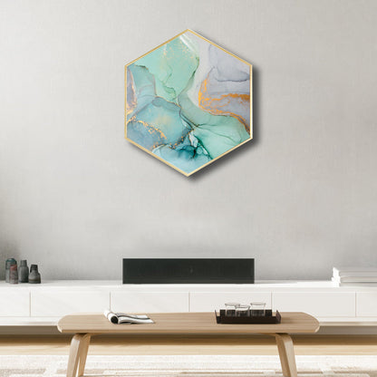 Vivolux | Ombre Patroon Wandkunst Print Moderne Canvas Textuur Schilderij in Zachte Kleur