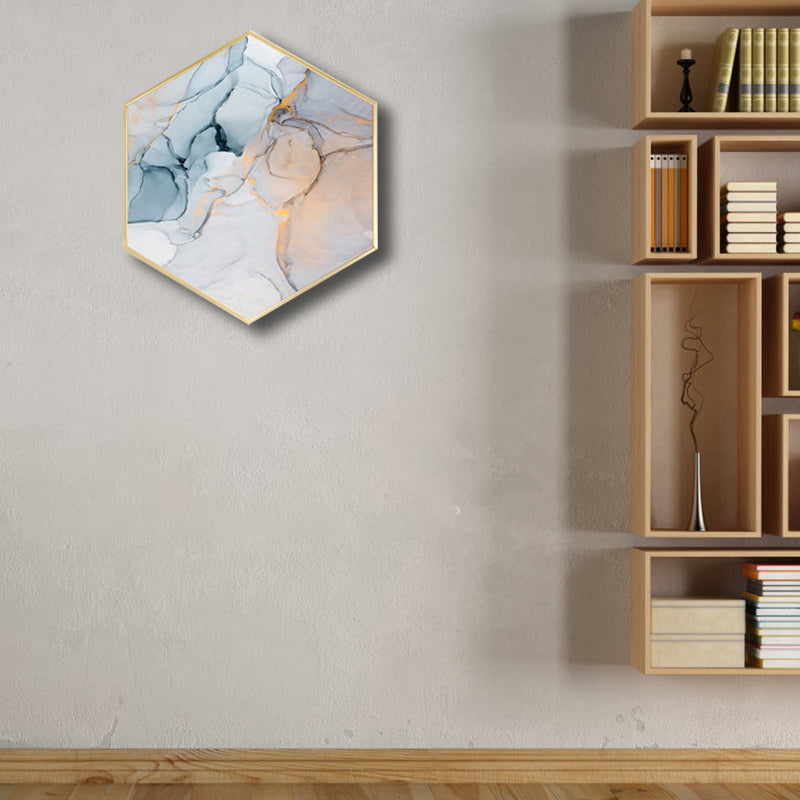 Vivolux | Ombre Patroon Wandkunst Print Moderne Canvas Textuur Schilderij in Zachte Kleur