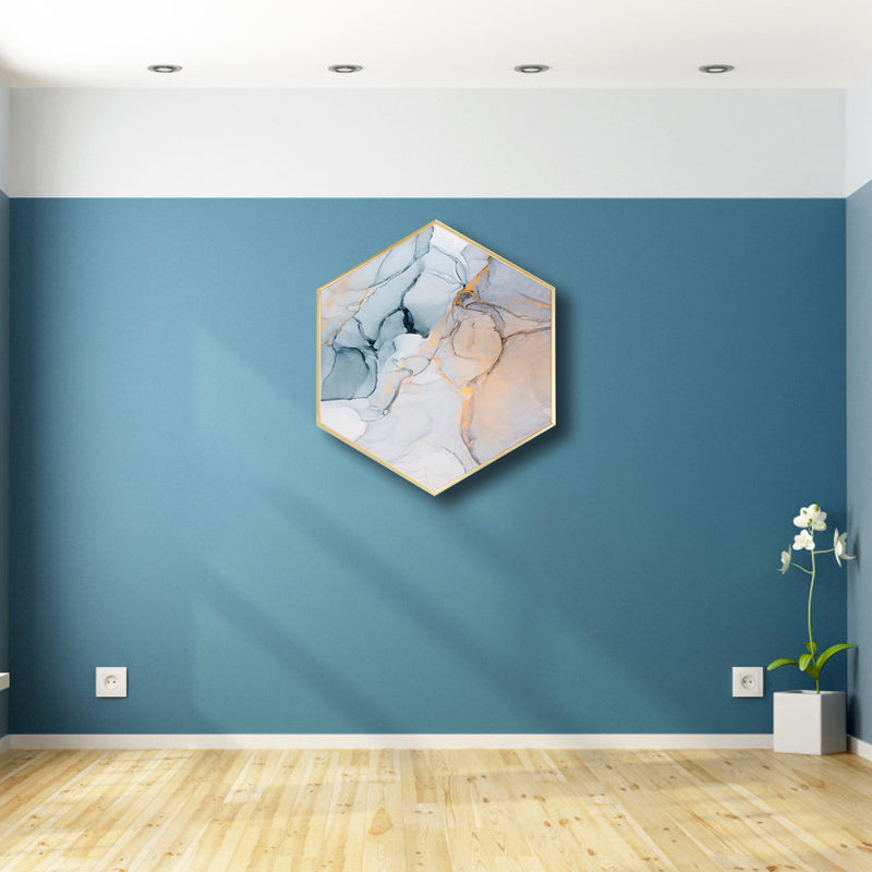 Vivolux | Ombre Patroon Wandkunst Print Moderne Canvas Textuur Schilderij in Zachte Kleur