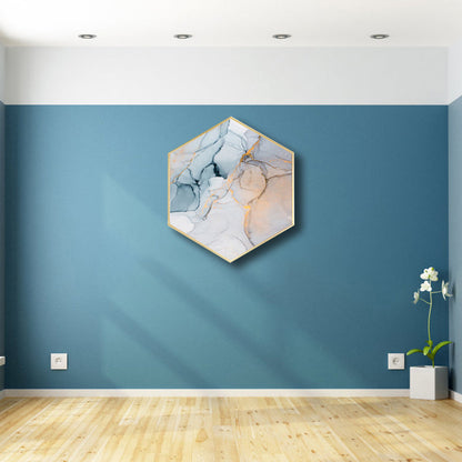 Vivolux | Ombre Patroon Wandkunst Print Moderne Canvas Textuur Schilderij in Zachte Kleur