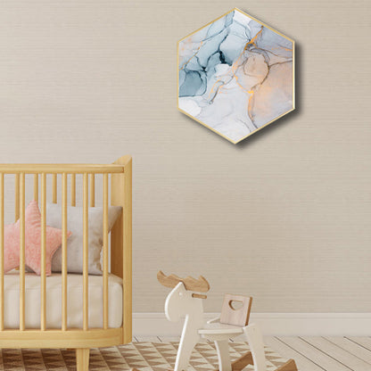 Vivolux | Ombre Patroon Wandkunst Print Moderne Canvas Textuur Schilderij in Zachte Kleur