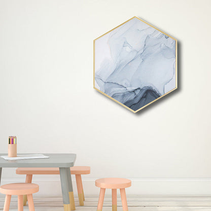 Vivolux | Ombre Patroon Wandkunst Print Moderne Canvas Textuur Schilderij in Zachte Kleur