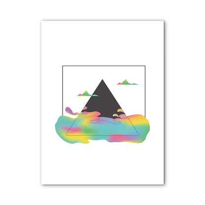 Vivolux | Mountains View Leinwanddruck Skandinavisches Landschaftsbild in Schwarz für Gästezimmer