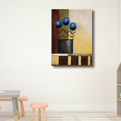 Vivolux | Helle Farben Blumentapete Texturiert Jugendstil Mädchen Schlafzimmer Leinwandkunst