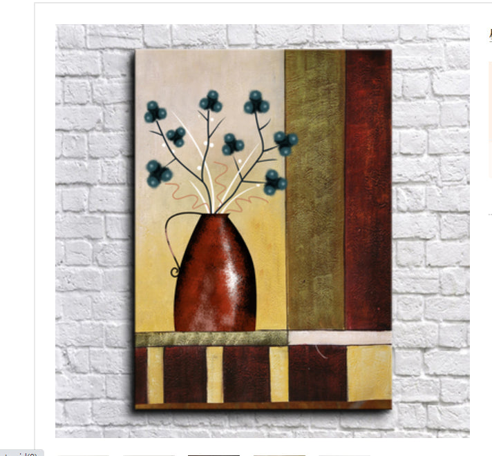 Vivolux | Helle Farben Blumentapete Texturiert Jugendstil Mädchen Schlafzimmer Leinwandkunst