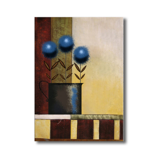 Vivolux | Helle Farben Blumentapete Texturiert Jugendstil Mädchen Schlafzimmer Leinwandkunst