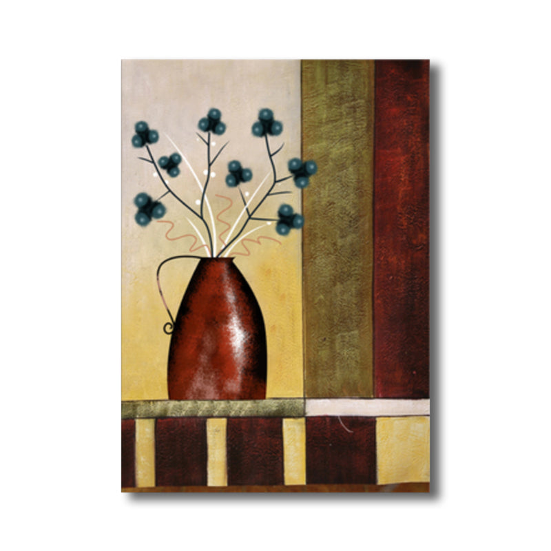 Vivolux | Helle Farben Blumentapete Texturiert Jugendstil Mädchen Schlafzimmer Leinwandkunst