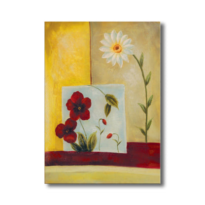 Vivolux | Helle Farben Blumentapete Texturiert Jugendstil Mädchen Schlafzimmer Leinwandkunst