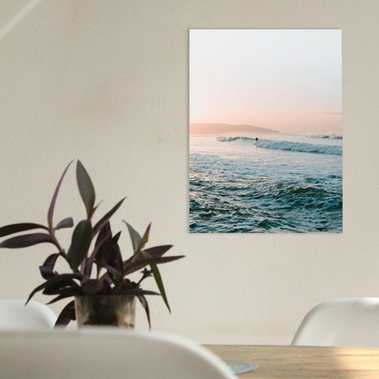 Vivolux | Leinwandblau Kunstdruck Zeitgenössischer Stil Meereslandschaft Gemälde, Mehrere Größen Optionen