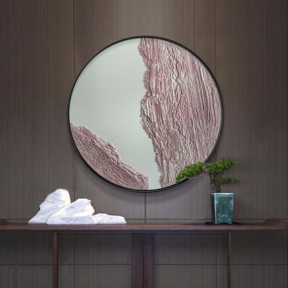 Vivolux | Pastellfarbener abstrakter Leinwandtexturiert skandinavischer Stil Mädchen Schlafzimmer Wandkunst Druck