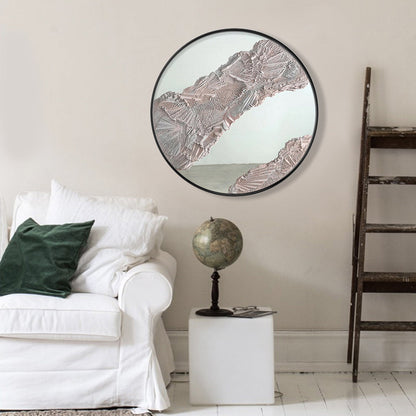 Vivolux | Pastellfarbener abstrakter Leinwandtexturiert skandinavischer Stil Mädchen Schlafzimmer Wandkunst Druck