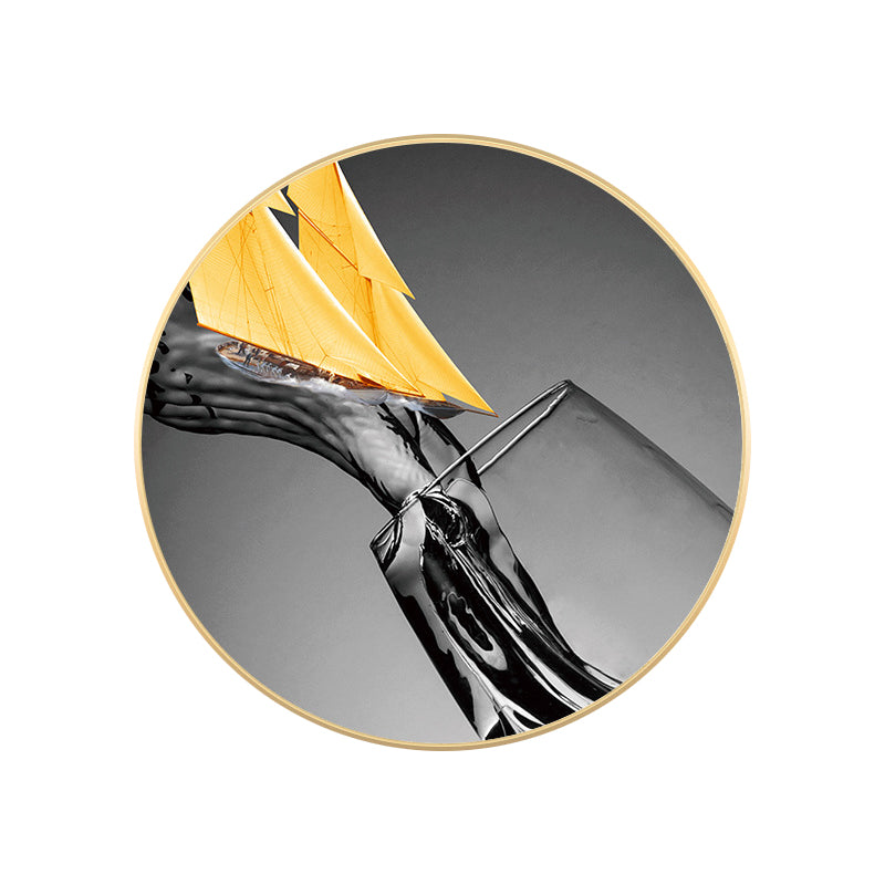 Vivolux | Graue Weinglasmalerei Texturiert Zeitgenössischer Stil Esszimmer Leinwand Wandkunst