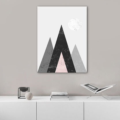 Vivolux | Rolling Mountains Wanddeko Pastellfarben Skandinavischer Stil Leinwand für Esszimmer