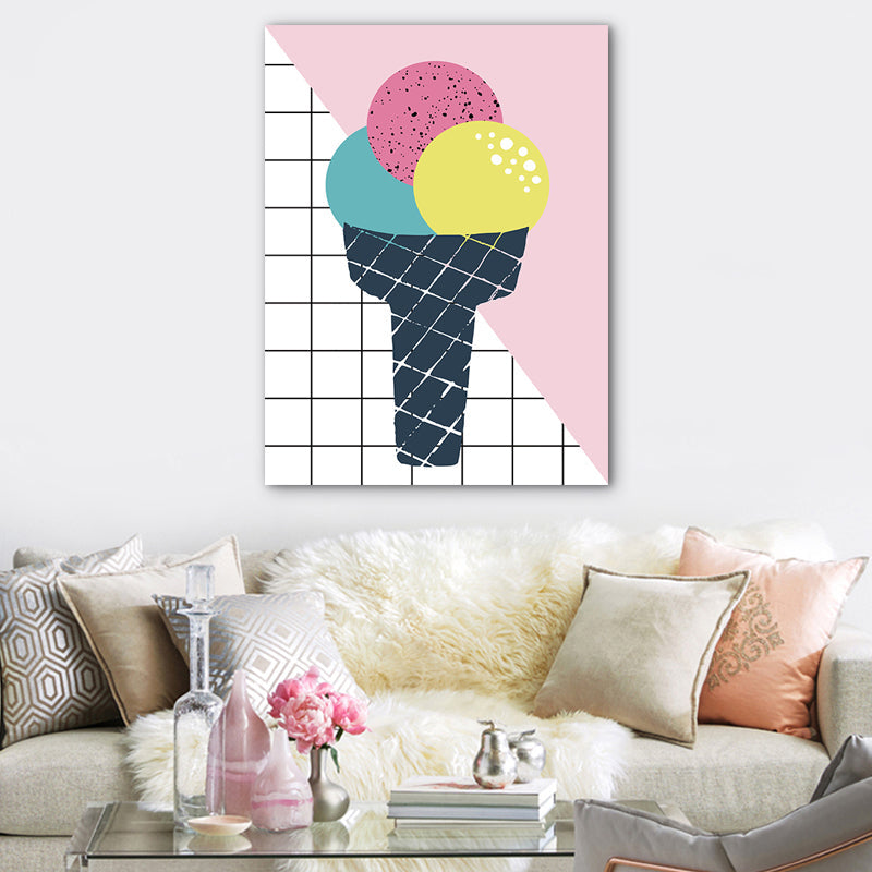 Vivolux | Skandinavische stilvolle Lebensmittel Wandkunst Dekor Pastellfarbe Esszimmer Wrap-Leinwand