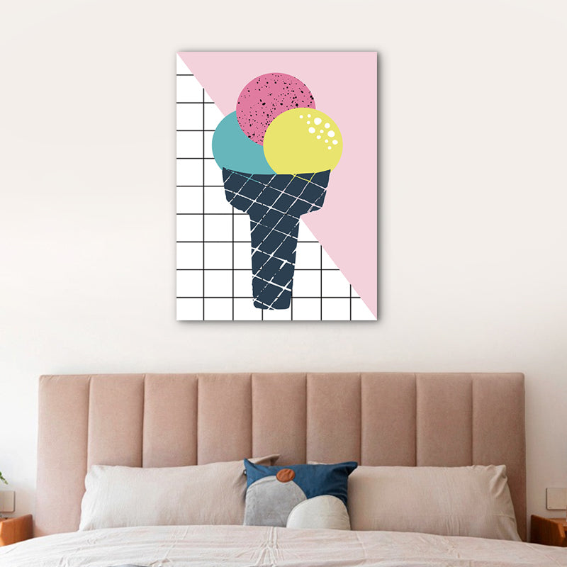 Vivolux | Skandinavische stilvolle Lebensmittel Wandkunst Dekor Pastellfarbe Esszimmer Wrap-Leinwand