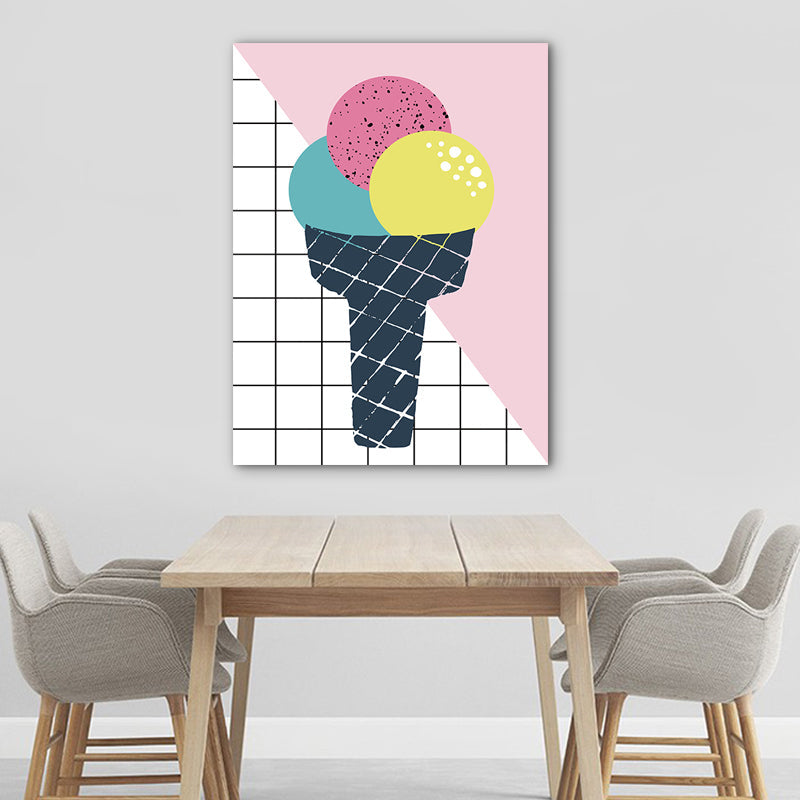 Vivolux | Skandinavische stilvolle Lebensmittel Wandkunst Dekor Pastellfarbe Esszimmer Wrap-Leinwand