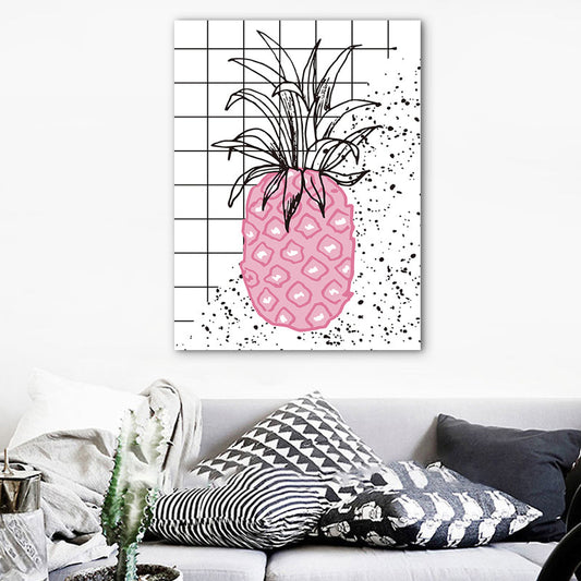 Vivolux | Skandinavische stilvolle Lebensmittel Wandkunst Dekor Pastellfarbe Esszimmer Wrap-Leinwand
