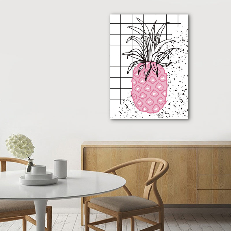 Vivolux | Skandinavische stilvolle Lebensmittel Wandkunst Dekor Pastellfarbe Esszimmer Wrap-Leinwand