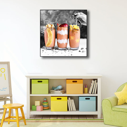 Vivolux | Fotografie Ontbijt Canvas Kunst Modern Heerlijke Voedsel Muurdecoratie in Lichte Kleur voor Café