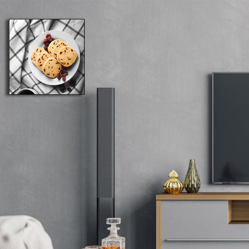 Vivolux | Fotografie Ontbijt Canvas Kunst Modern Heerlijke Voedsel Muurdecoratie in Lichte Kleur voor Café