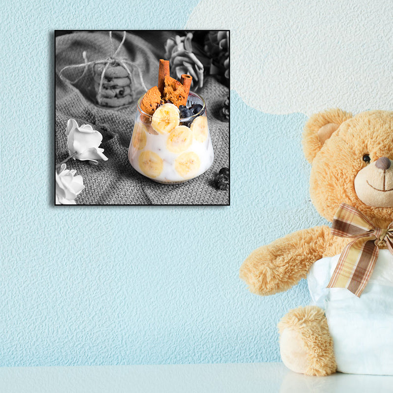 Vivolux | Fotografie Ontbijt Canvas Kunst Modern Heerlijke Voedsel Muurdecoratie in Lichte Kleur voor Café