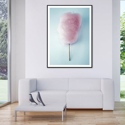 Vivolux | Zuckerwatte Wandkunst Pink Moderner Leinwanddruck für das Mädchenzimmer, Verschiedene Größen