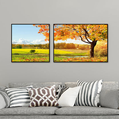 Vivolux | Schöner pastoraler Landschaft Kunstdruck Schlafzimmer Natur Szenerie Wanddekoration in kräftigen Farben