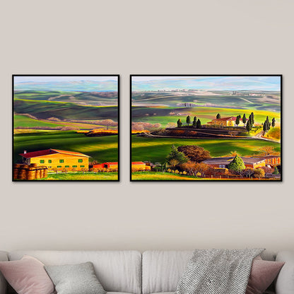 Vivolux | Schöner pastoraler Landschaft Kunstdruck Schlafzimmer Natur Szenerie Wanddekoration in kräftigen Farben