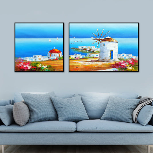 Vivolux | Schöner pastoraler Landschaft Kunstdruck Schlafzimmer Natur Szenerie Wanddekoration in kräftigen Farben