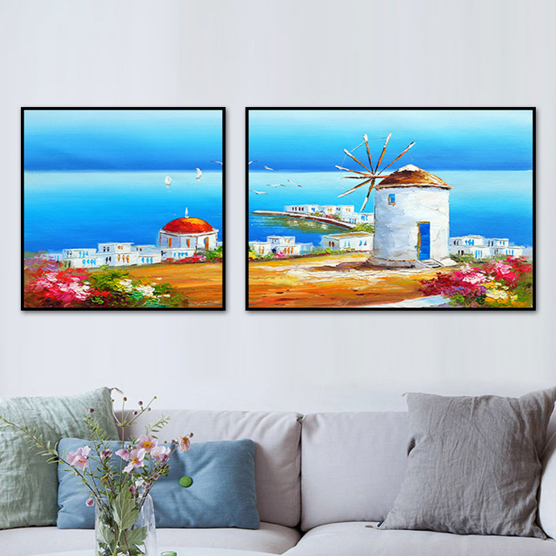 Vivolux | Schöner pastoraler Landschaft Kunstdruck Schlafzimmer Natur Szenerie Wanddekoration in kräftigen Farben