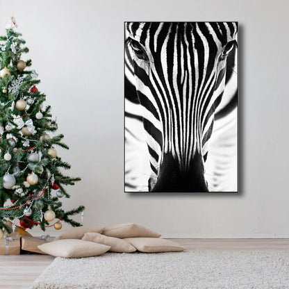 Vivolux | Fotografie Zebra Leinwand Wandkunst Sanfte Farben Vintage-Stil Gemälde für das Wohnzimmer