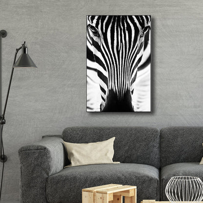 Vivolux | Fotografie Zebra Leinwand Wandkunst Sanfte Farben Vintage-Stil Gemälde für das Wohnzimmer