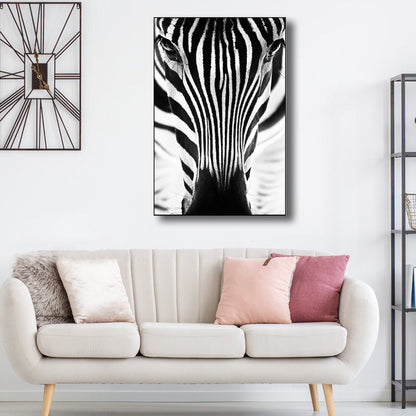 Vivolux | Fotografie Zebra Leinwand Wandkunst Sanfte Farben Vintage-Stil Gemälde für das Wohnzimmer