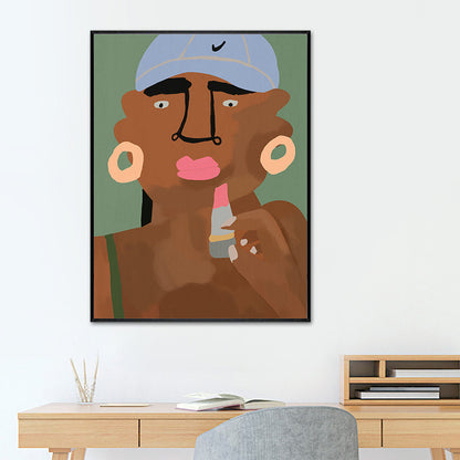 Vivolux | Nordic Cartoon Figur Leinwand für Schlafzimmer Illustriation Wanddeko, Mehrere Größen