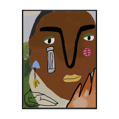 Vivolux | Nordic Cartoon Figur Leinwand für Schlafzimmer Illustriation Wanddeko, Mehrere Größen