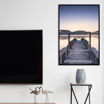 Vivolux | Texturierte Riverside Holzbrücke Malerei Moderne Leinwand Wandkunst Dekor, Mehrere Größen