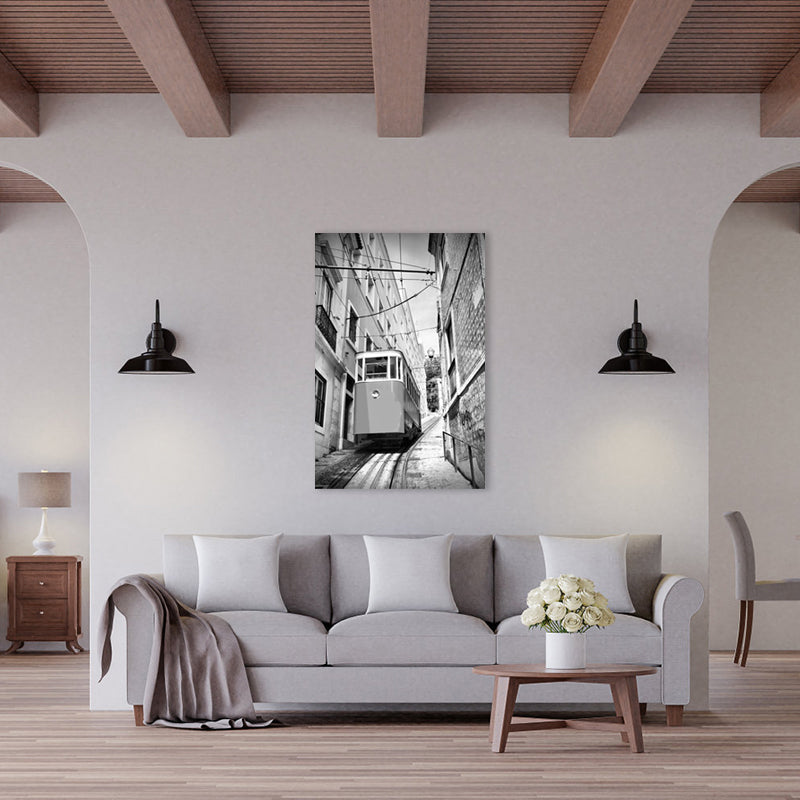 Vivolux | Texturierte berühmte Wahrzeichen Kunstdruck Leinwand Vintage-Stil Gemälde für das Mädchenzimmer