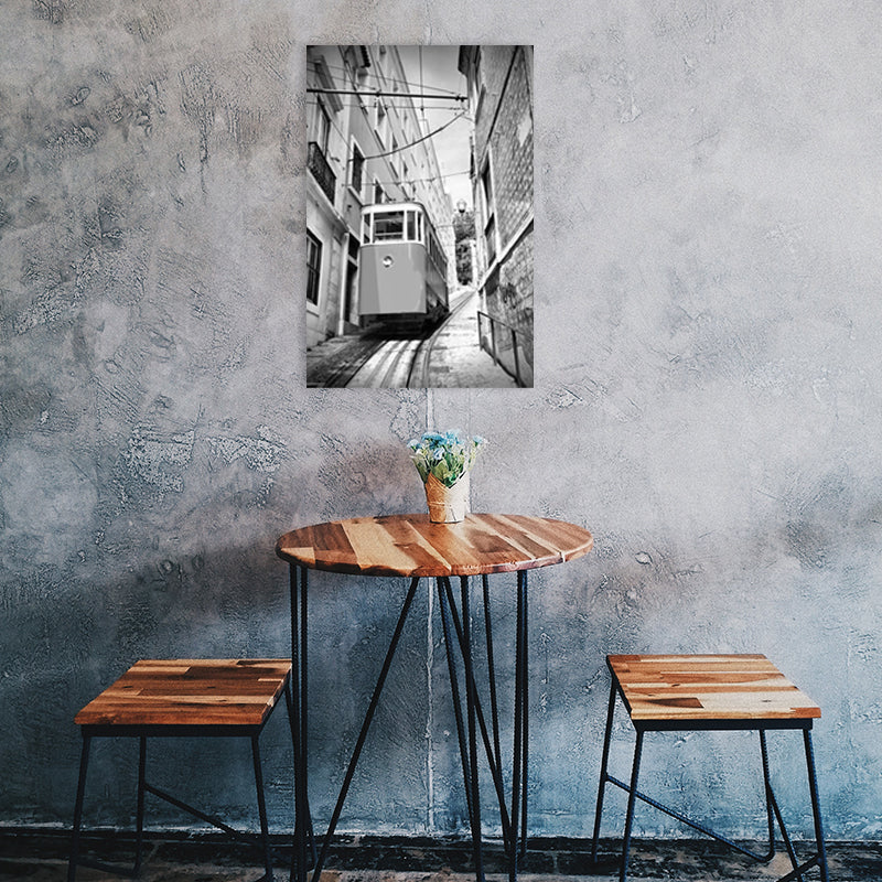 Vivolux | Texturierte berühmte Wahrzeichen Kunstdruck Leinwand Vintage-Stil Gemälde für das Mädchenzimmer