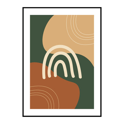 Vivolux | Dunkle Farbe Nordisch Leinwanddruck Geometrisches Muster Wandkunst Dekor für das Wohnzimmer