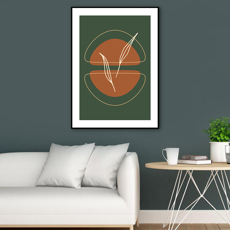 Vivolux | Dunkle Farbe Nordisch Leinwanddruck Geometrisches Muster Wandkunst Dekor für das Wohnzimmer