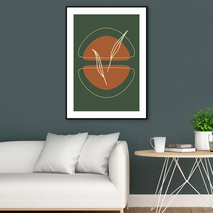 Vivolux | Dunkle Farbe Nordisch Leinwanddruck Geometrisches Muster Wandkunst Dekor für das Wohnzimmer