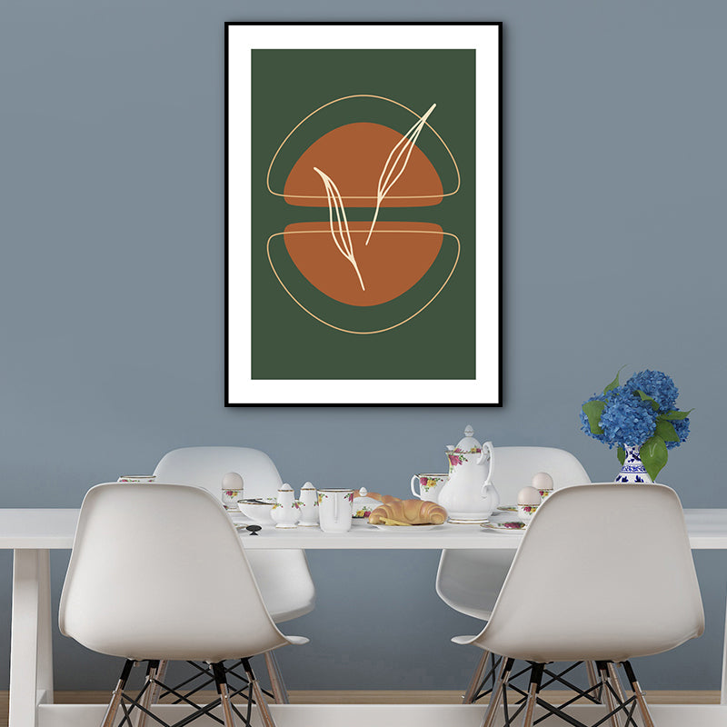 Vivolux | Dunkle Farbe Nordisch Leinwanddruck Geometrisches Muster Wandkunst Dekor für das Wohnzimmer