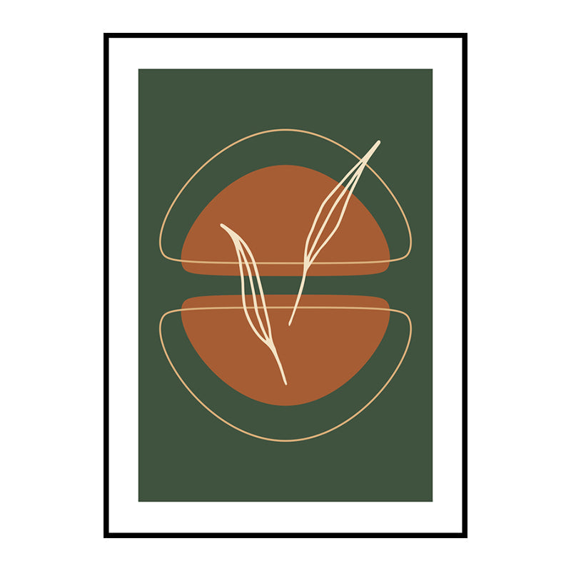 Vivolux | Dunkle Farbe Nordisch Leinwanddruck Geometrisches Muster Wandkunst Dekor für das Wohnzimmer