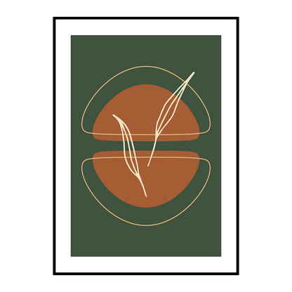 Vivolux | Dunkle Farbe Nordisch Leinwanddruck Geometrisches Muster Wandkunst Dekor für das Wohnzimmer