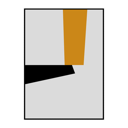 Vivolux | Illustration Geometrische Kunstdruck Texturiert Minimalismus Wohnzimmer Leinwand in Helle Farbe