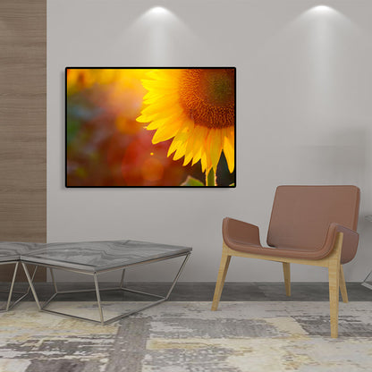 Vivolux | Texturiertes Sonnenblumen-Leinwandbild Moderne Wanddekoration für das Mädchenzimmer, mehrere Größen