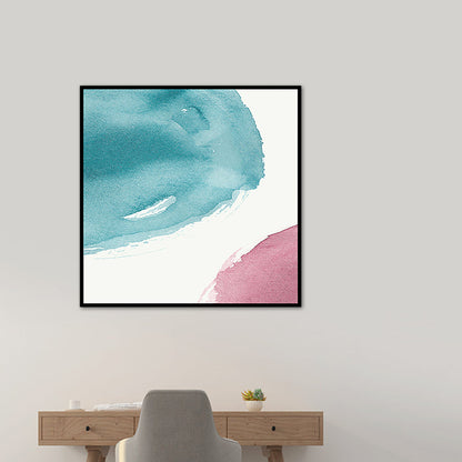 Vivolux | Weiche Farbe Moderne Kunst Leinwand Aquarell Gemälde für das Esszimmer, Mehrere Größen Optionen