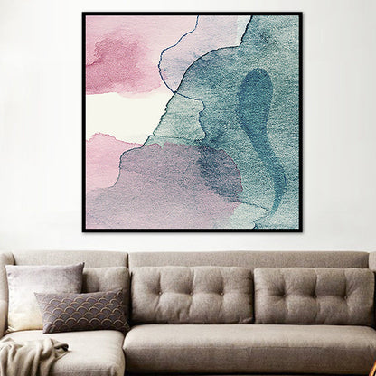 Vivolux | Weiche Farbe Moderne Kunst Leinwand Aquarell Gemälde für das Esszimmer, Mehrere Größen Optionen