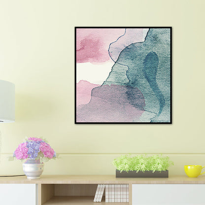 Vivolux | Weiche Farbe Moderne Kunst Leinwand Aquarell Gemälde für das Esszimmer, Mehrere Größen Optionen