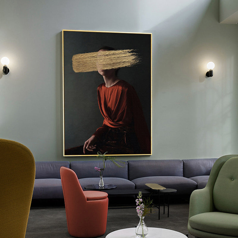 Vivolux | Zeitgenössisches Mädchen Leinwanddruck Figur Pastellfarben Wanddekoration, mehrere Größenoptionen